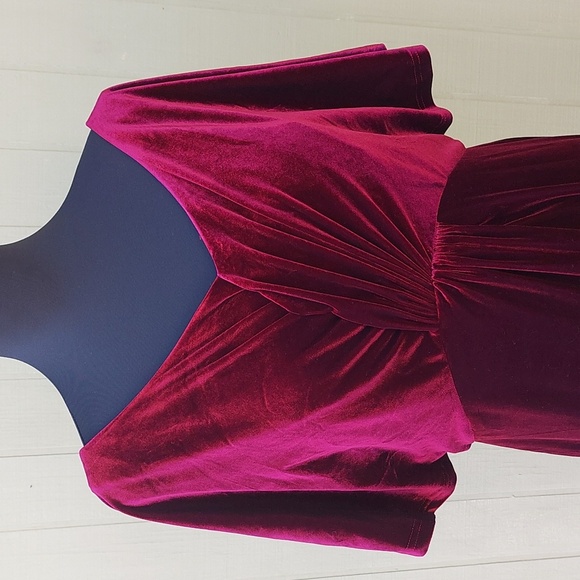 Revelry Burgundy Gwen Maxi Dress Sz 14 - Picture 9 of 14